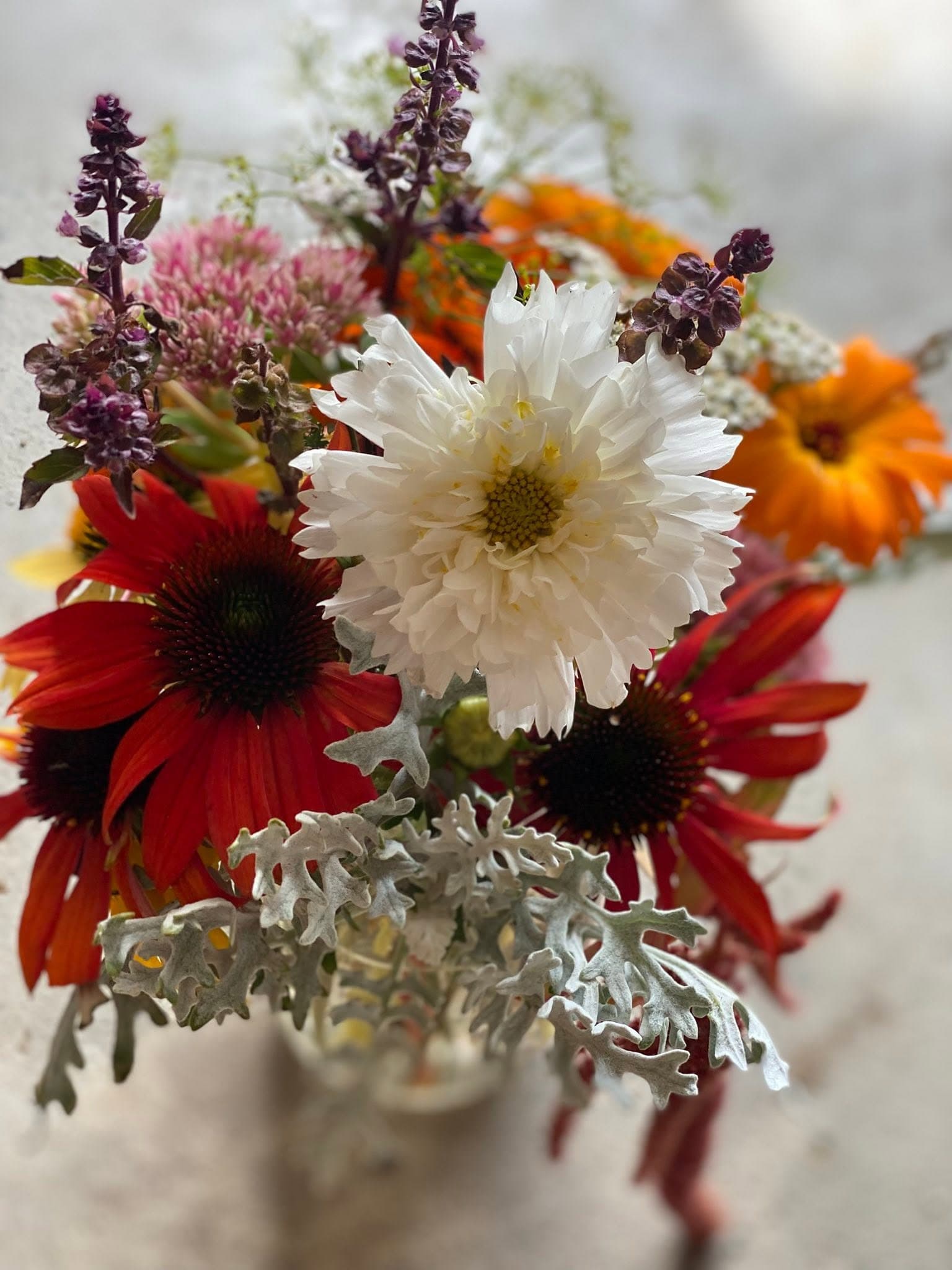 Wild whimsical bouquet by Front Porch Flowers