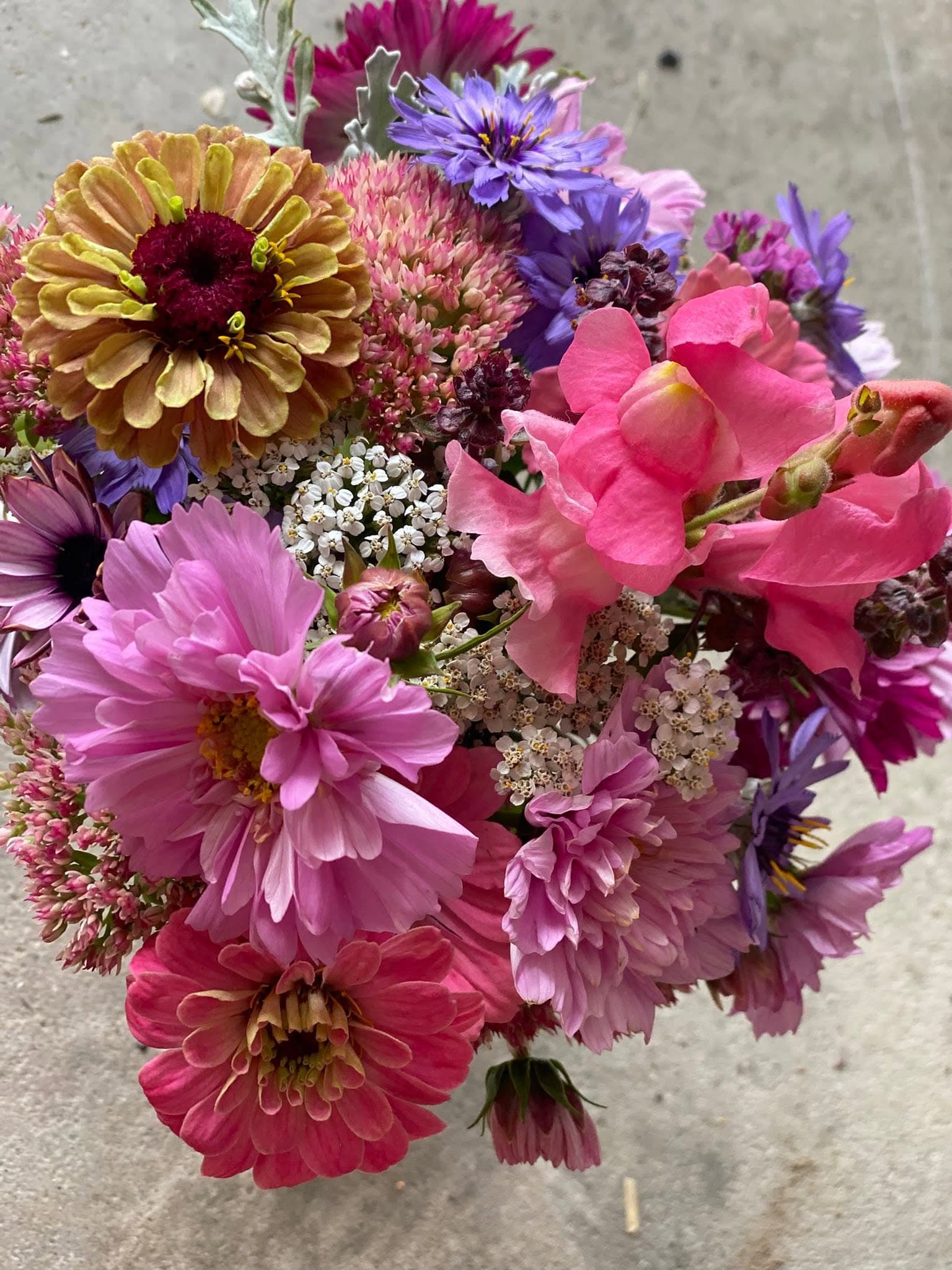 Wild whimsical bouquet by Front Porch Flowers