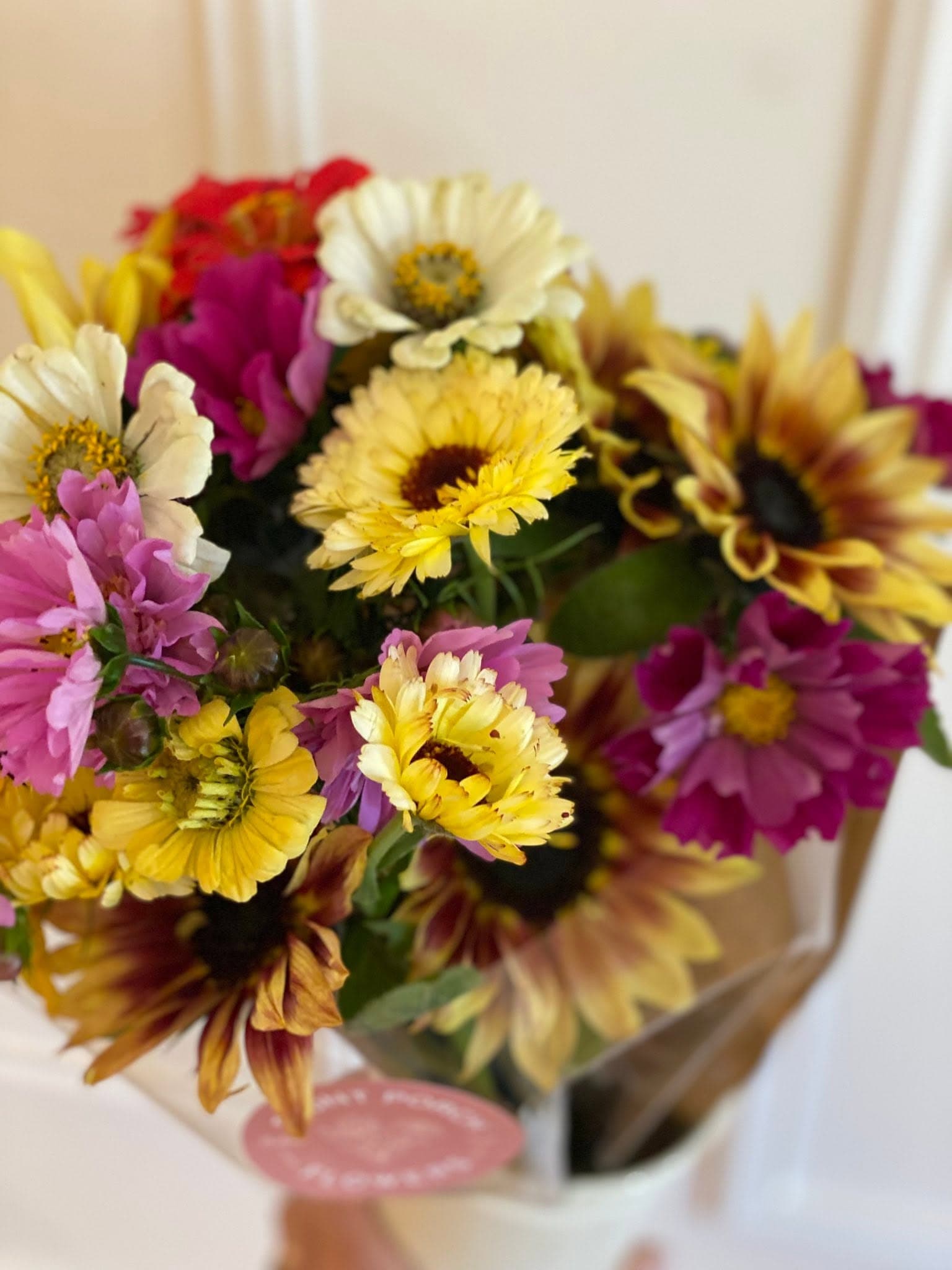 Wild whimsical bouquet by Front Porch Flowers