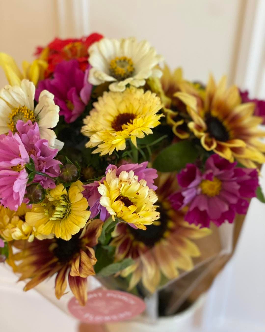 Wild whimsical bouquet by Front Porch Flowers