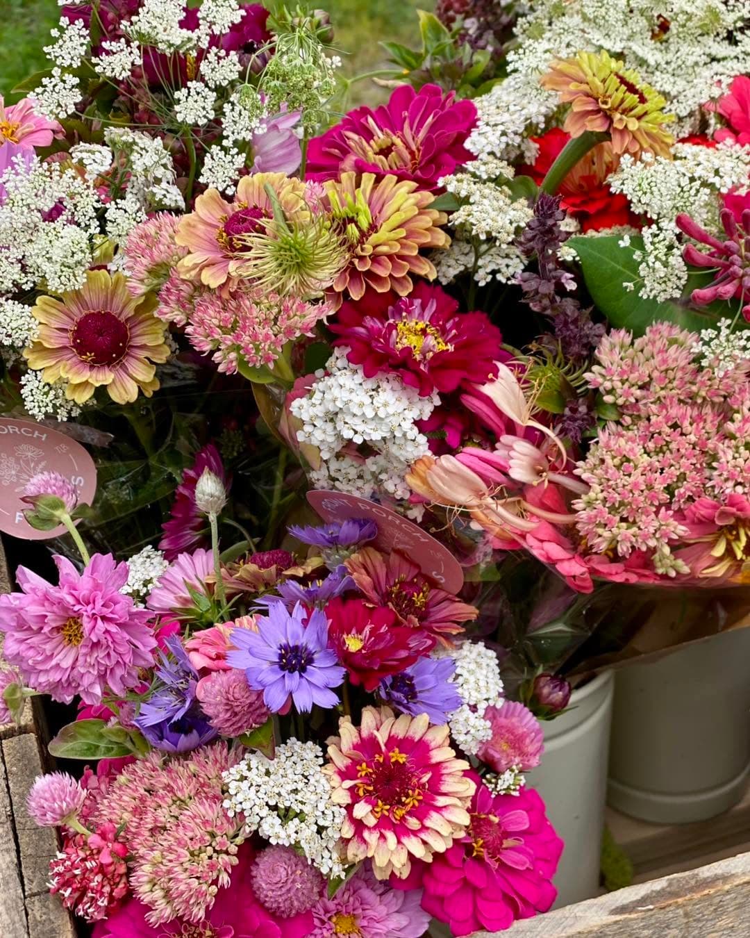 Wild whimsical bouquet by Front Porch Flowers