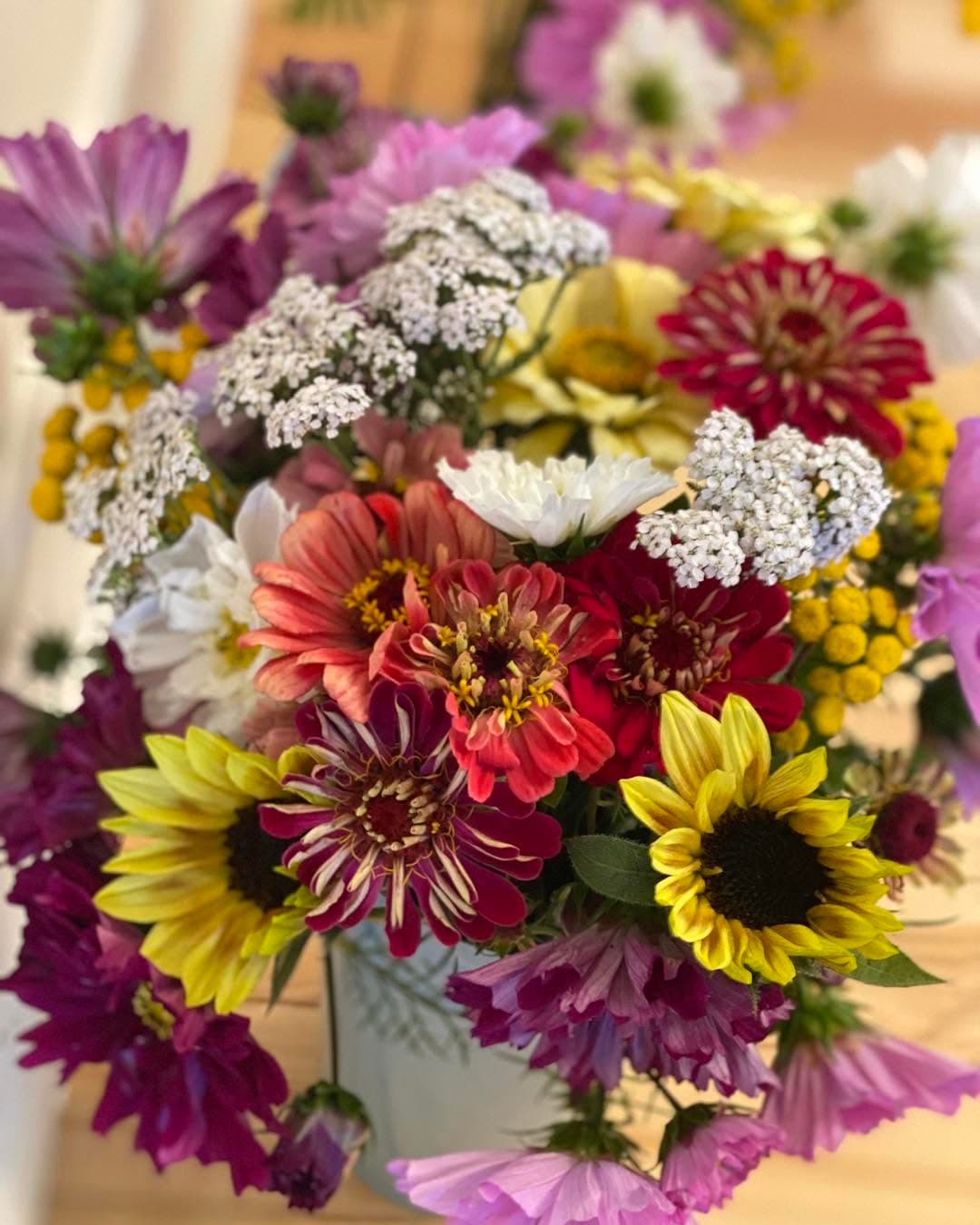 Wild whimsical bouquet by Front Porch Flowers