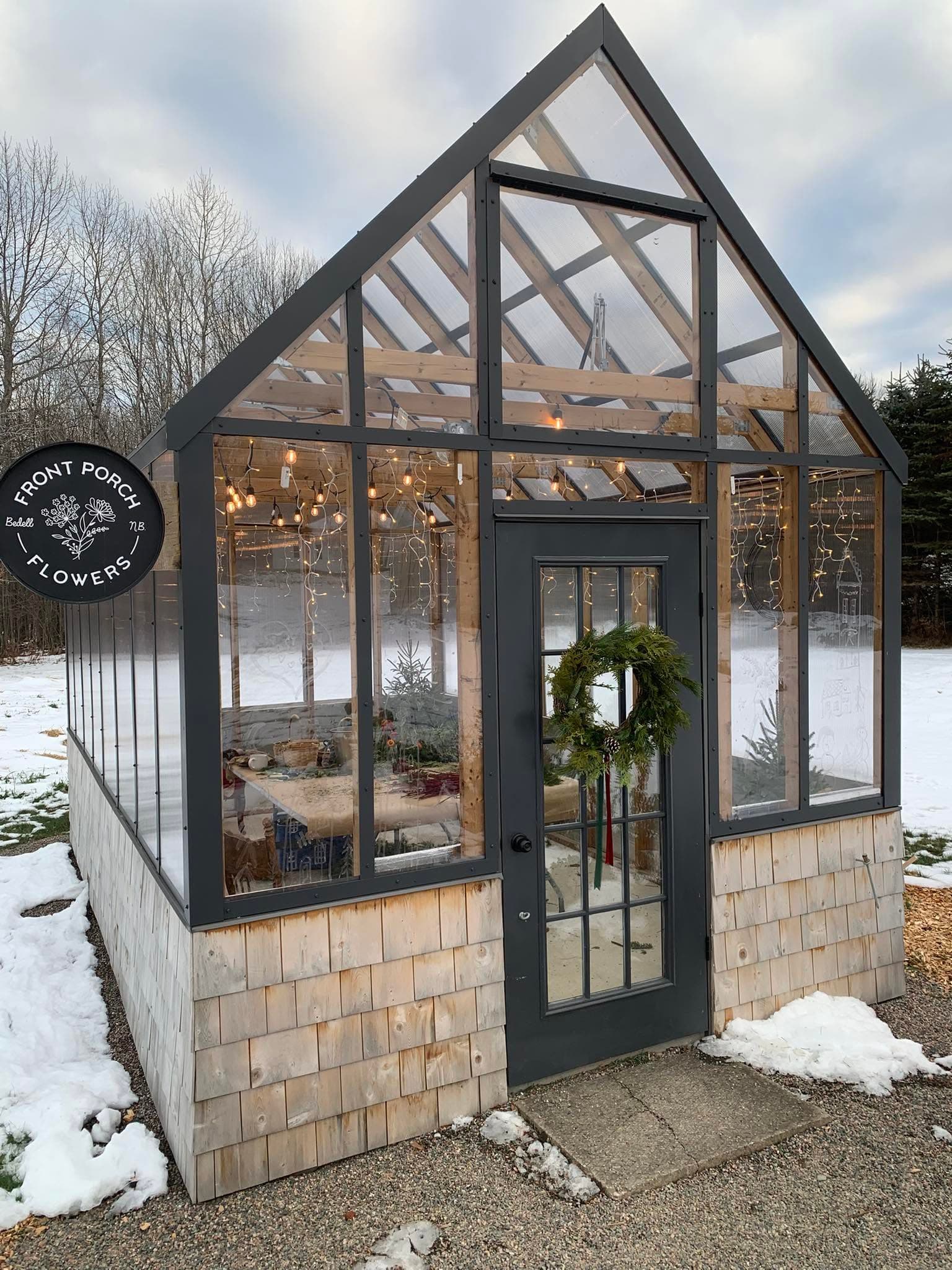 Wreath making workshop at Front Porch Flowers